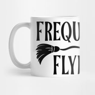 Frequent Flyer Witch Broom Halloween Gift Mug